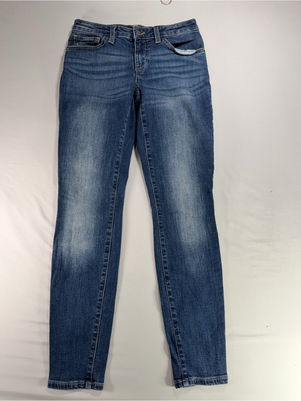 Lucky Brand Womens Jeans 4/27 Regular Medium Wash Skinny Denim Blue #953